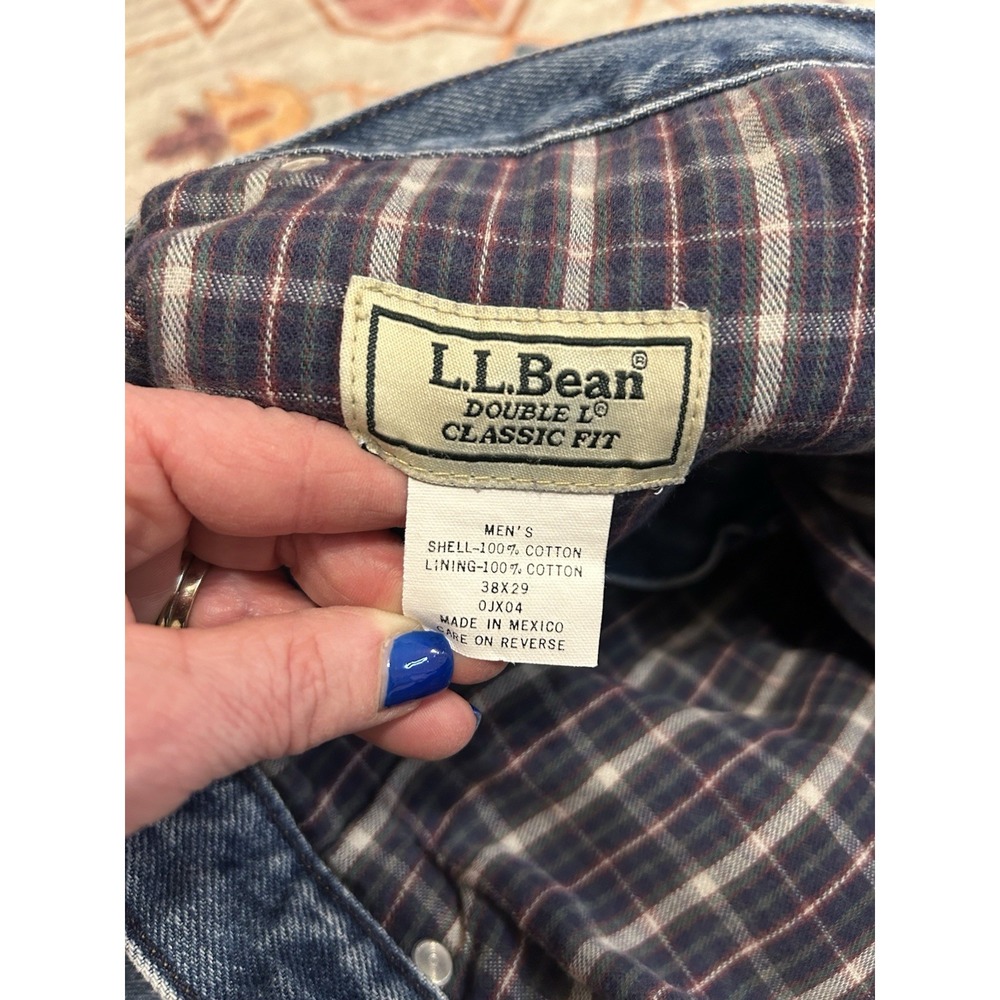 LL Bean 2 Pair Jeans Mens 38x29 Fleece Lined Double L Classic Fit Warm Winter - Picture 2 of 11